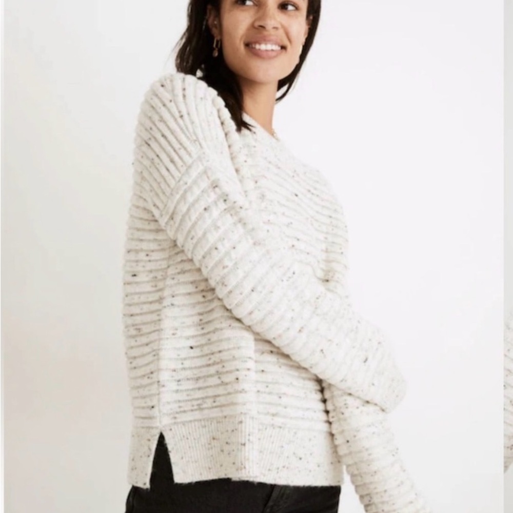 Madewell Donegal Elsmere Wool Blend
Ribbed Knit Pullover Sweater, XXS - Picture 2 of 8